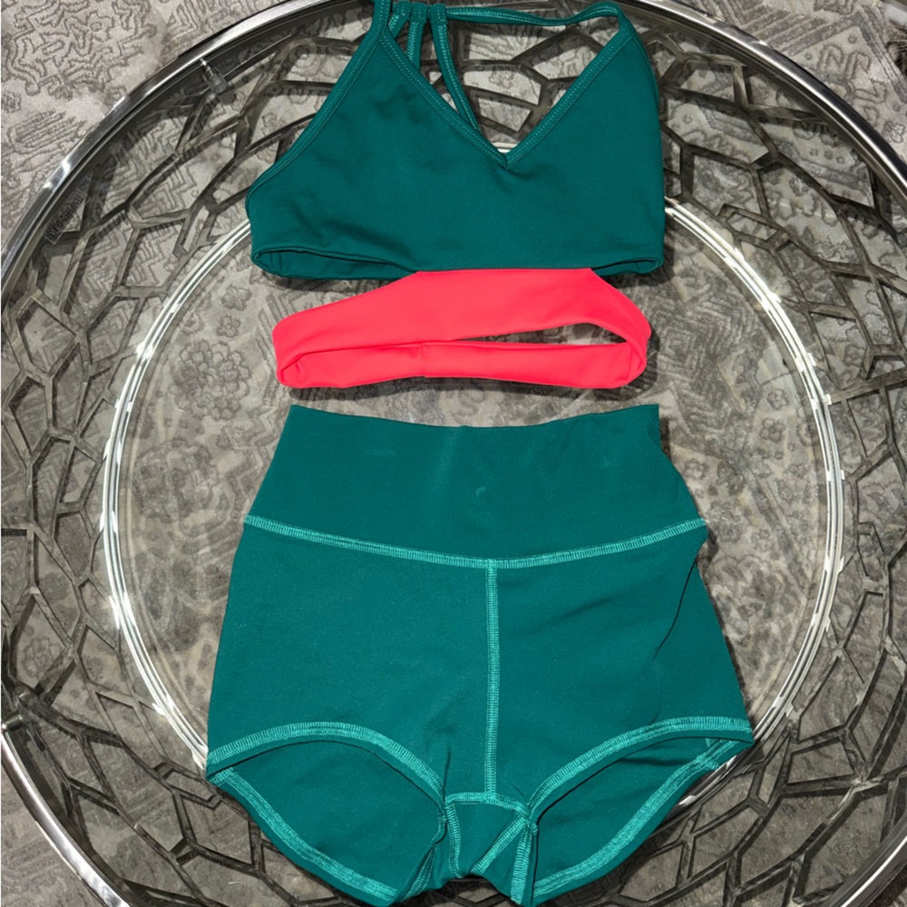 Five The Label Dance 2 piece Set in Green and Coral